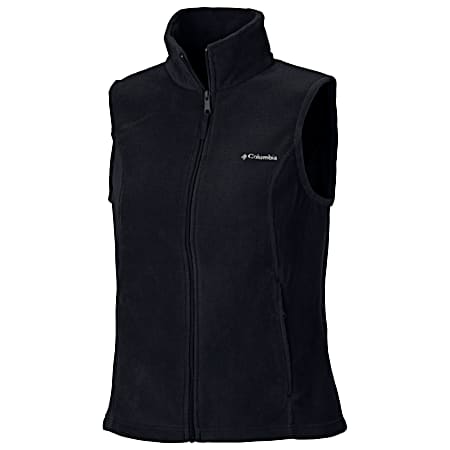 Women's Benton Springs Black Fleece Full Zip Vest