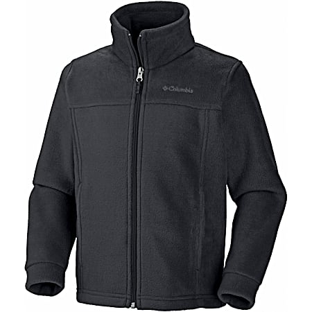 Columbia Boys' Steens Mountain II Black Full Zip Long Sleeve Fleece Jacket