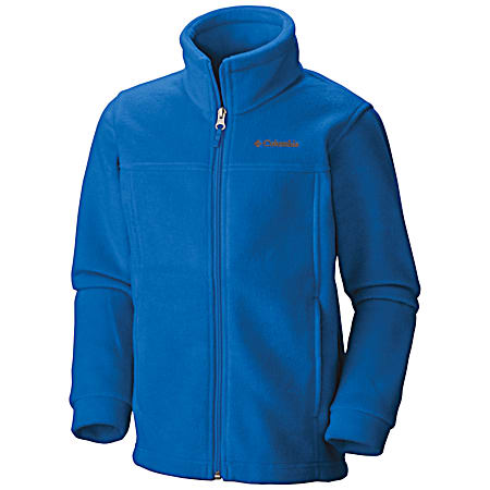 Columbia Boys' Steens Mt II Super Blue Full Zip Fleece Jacket