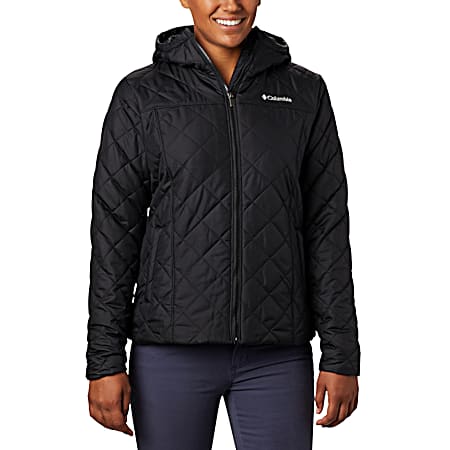 Women's Copper Crest Black Insulated Midweight Hooded Full Zip Polyester Jacket