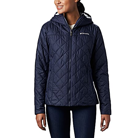 Women's Copper Crest Nocturnal Insulated Midweight Blue Hooded Full Zip Polyester Jacket