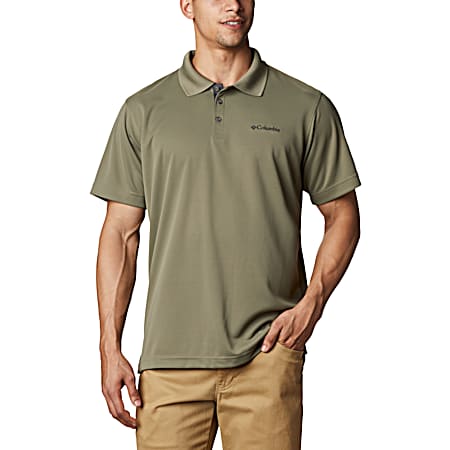 Men's Utilizer Stone Green Short Sleeve Polo Shirt
