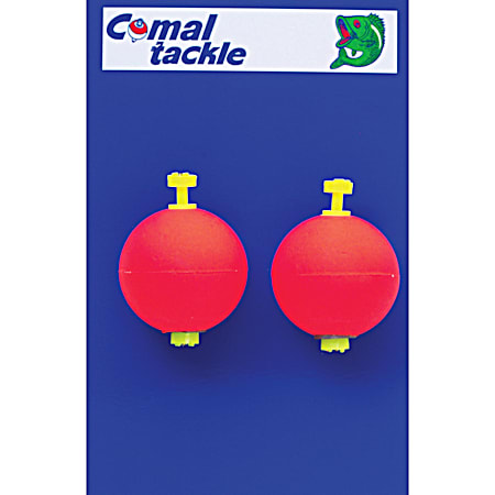 Comal Tackle Weighted Round Snap-On Floats - 1-1/2 In. - 2 Pk.