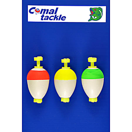 Comal Tackle Non-Weighted Pear Snap-On Floats - 1-1/4 In.