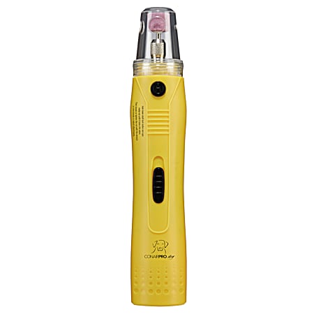 Yellow Professional Cordless Two-Speed LED Nail Grinder for Dogs & Cats