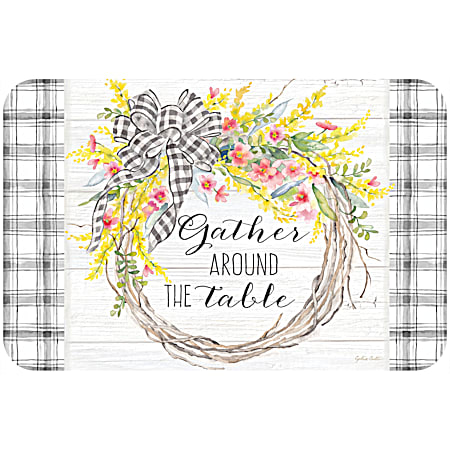 Counter Art Spring Gingham Wreath Reversible Placemat