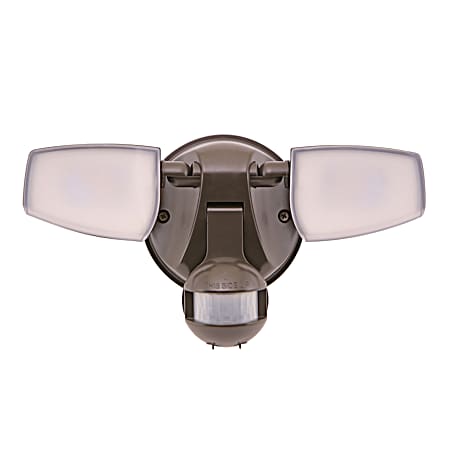 Bronze 1420 Lumen LED Twin Head Motion-Activated Floodlight