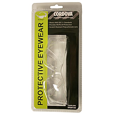 Cordova Clear Scratch-Resistant & Protective Safety Glasses