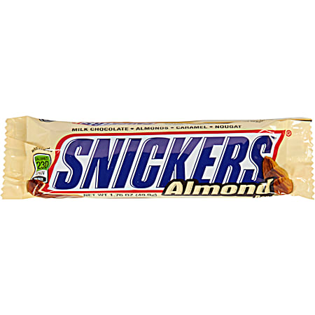Almond 1.76 oz Milk Chocolate, Caramel & Almonds Candy Bar
