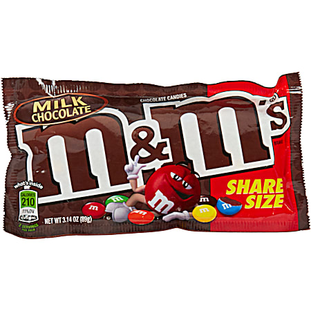 M&M's 3.14 oz Milk Chocolate Candies