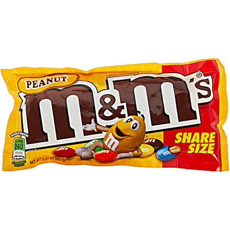 M&M's 3.27 oz King Size Peanut Chocolate Candies