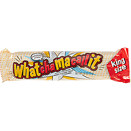 Whatchamacallit 2.6 oz King Size Milk Chocolate Peanut Crisps & Caramel Candy Bar