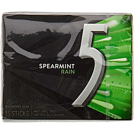 Wrigley Spearmint Rain Gum - 15 Pc