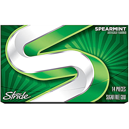 Stride Spearmint Gum - 14 pc