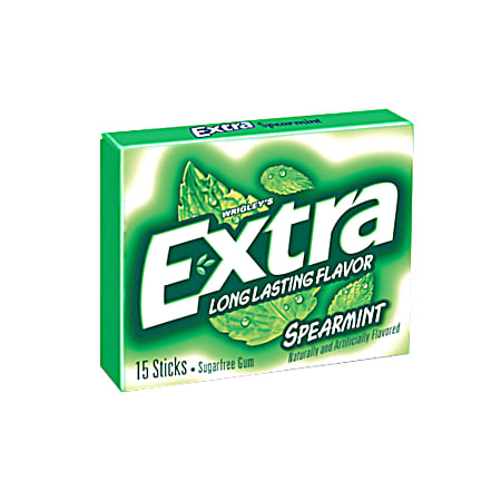 Wrigley Extra 15 CT Slim Pack Sugar Free Wintergreen Chewing Gum