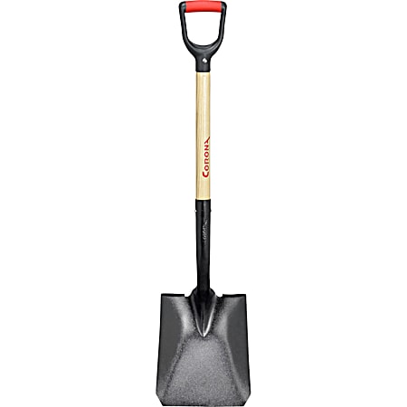 #2 Black Square Point Shovel w/ Wood Handle D-Grip