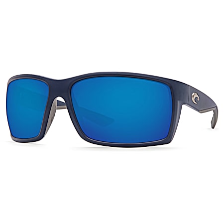 Adult Reefton Matte Blue, Blue Mirror 580P Polarized Sunglasses