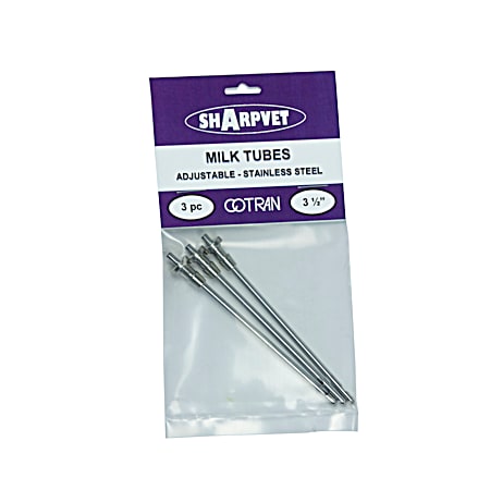 Sharpvet 3.5 in Adjustable Milk Tubes - 3 Pk