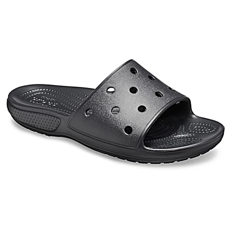 Adult Classic Black Slide Sandals