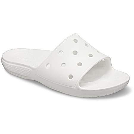 Crocs Adult Classic White Slide Sandal