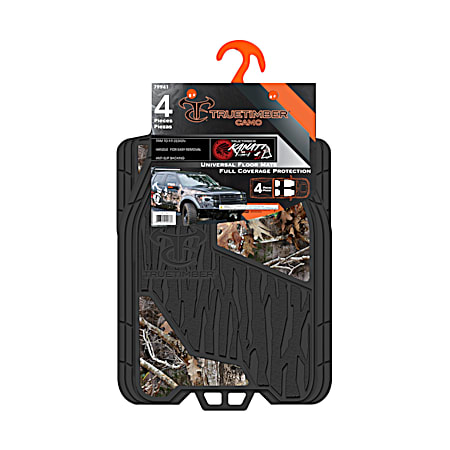 TrueTimber Kanati 4 pc Black/Camo Floor Mats