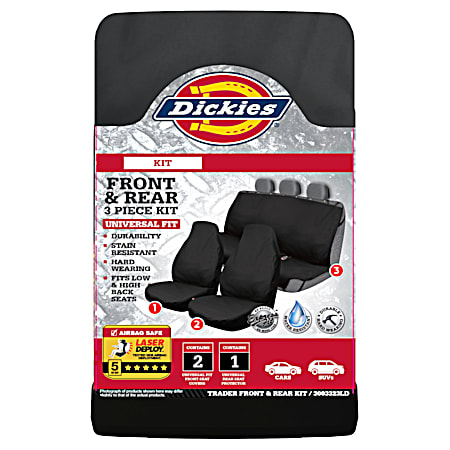 Trader 3 pc Black Seat Cover