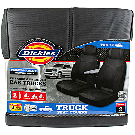 Houston 2 pc Black Truck Seat Cover