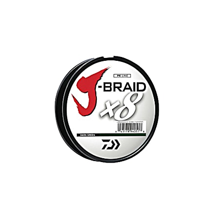 Daiwa J-Braid Braided Fishing Line - Dark Green