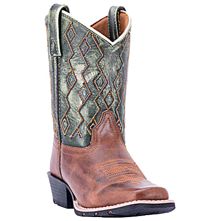 Kids' Teddy Green Western Leather Boots