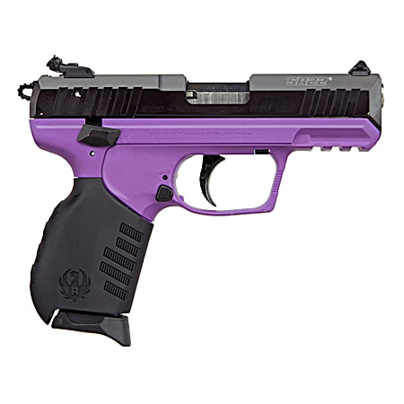 22LR SR22 10-Round Black/Purple Pistol