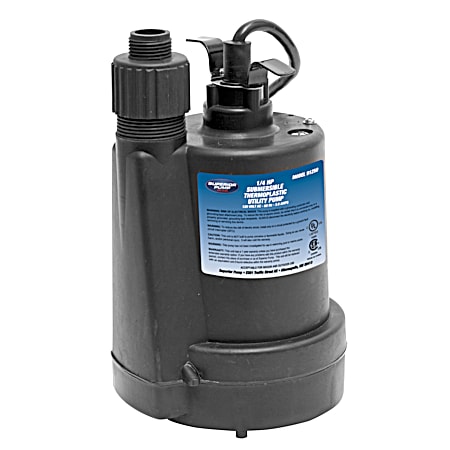 1/4 HP Thermoplastic Submersible Utility Pump