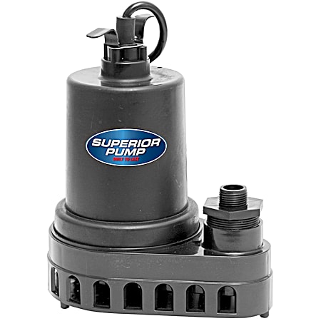 Superior 1/2 HP Thermoplastic Utility Pump - Black