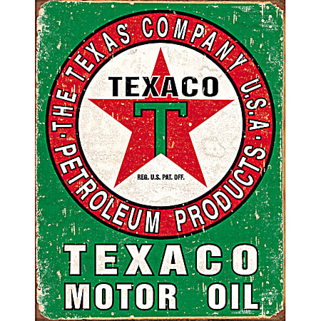 Texaco Motor Oil Tin Sign