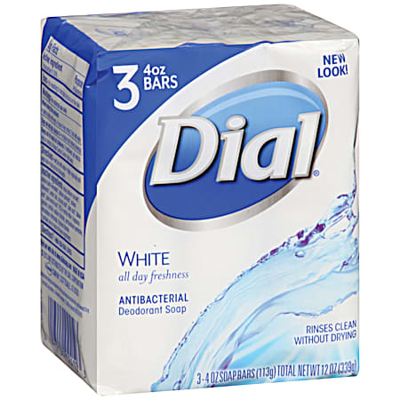 White Antibacterial Deodorant Soap - 3 Pk.