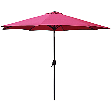9 ft Brick Red Aluminum Patio Umbrella