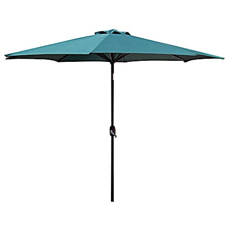 9 ft Hunter Green Aluminum Patio Umbrella