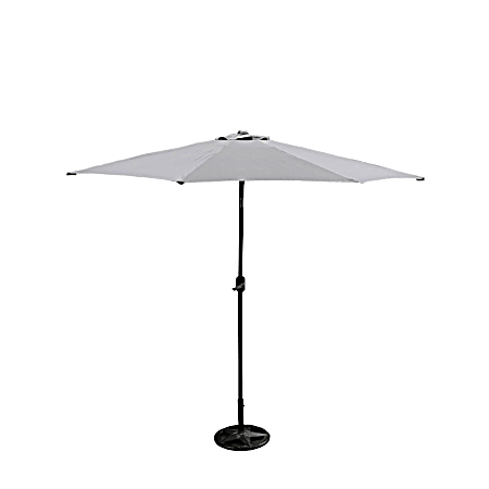 9 ft Gray Aluminum Umbrella