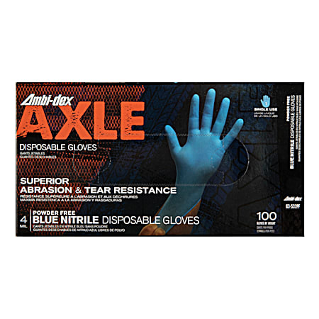 Medium-Duty 4 mil Blue Powder-Free Textured Grip Disposable Gloves