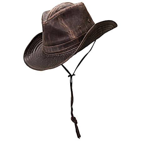 Men's Boondocks Brown Weathered Cotton Outback Hat