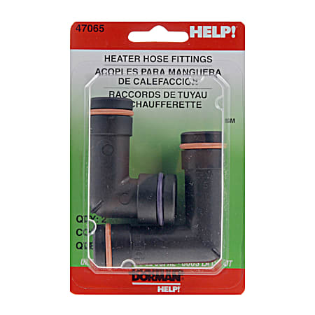 Plastic Heater Hose Connectors -Elbows w/ O-Ring Seals