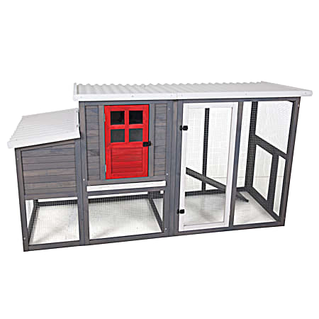 Red Door Wooden Hen House II