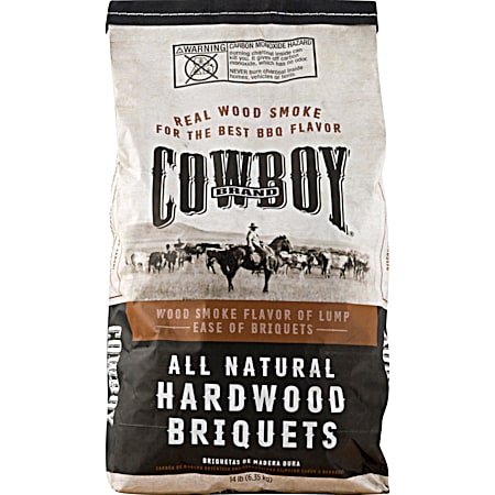 Cowboy 14 lb All Natural Hardwood Charcoal Briquets