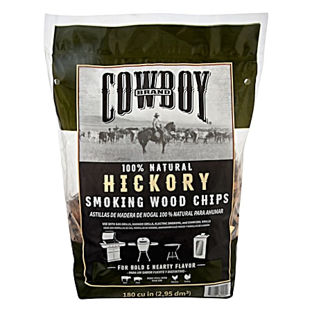 180 cu in Hickory Smoking Wood Chips
