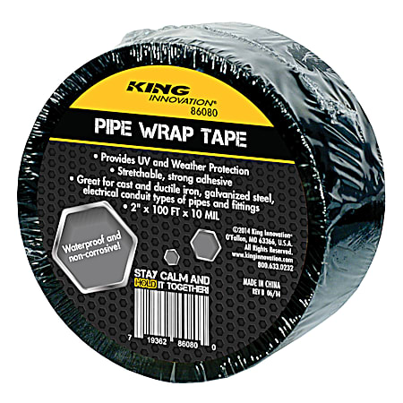 2 in x 100 ft Black Pipe Wrap Tape