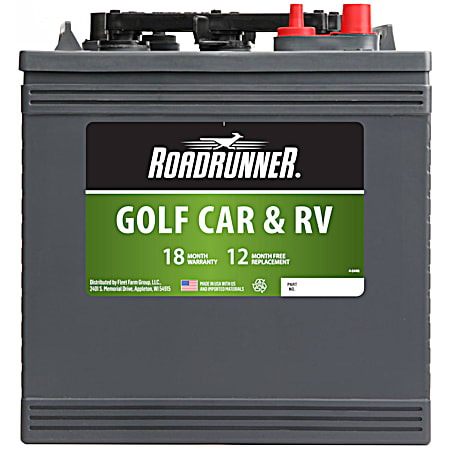 Road Runner Golf Car & RV 6V Battery Grp 115 18 Mo