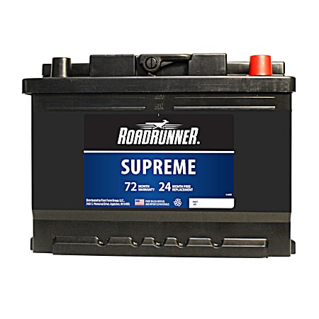 Road Runner Supreme Power Battery Grp 90 72 Mo 600 CCA