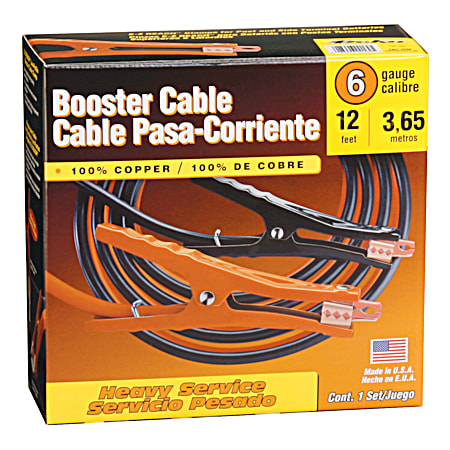12 Ft. 6 Ga. Booster Cables