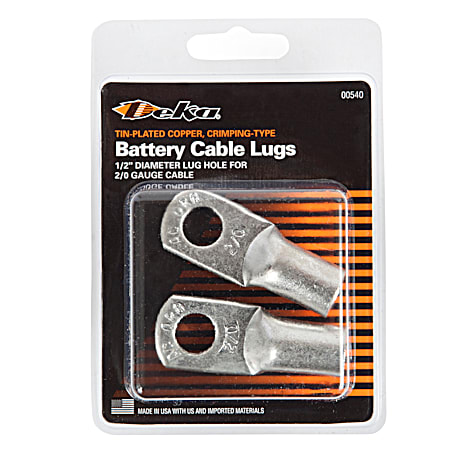 Deka 1/2 In. 2/0 Ga. Battery Cable Lugs