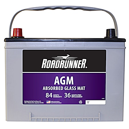 Road Runner AGM Ace Battery Grp 34 84 Mo 750 CCA