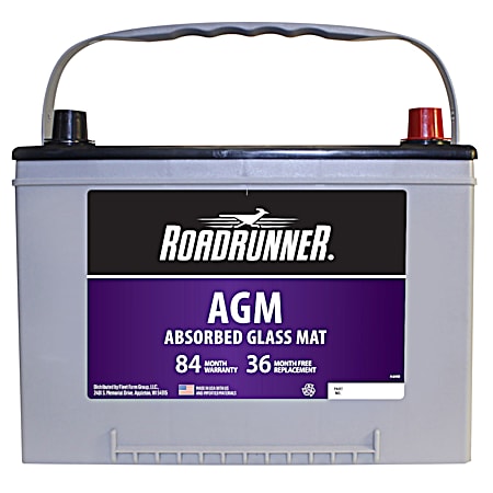 Road Runner AGM Ace Battery Grp 34r 84 Mo 750 CCA